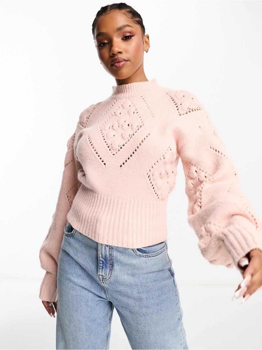 The Folic Chunky Pointelle Knit Sweater